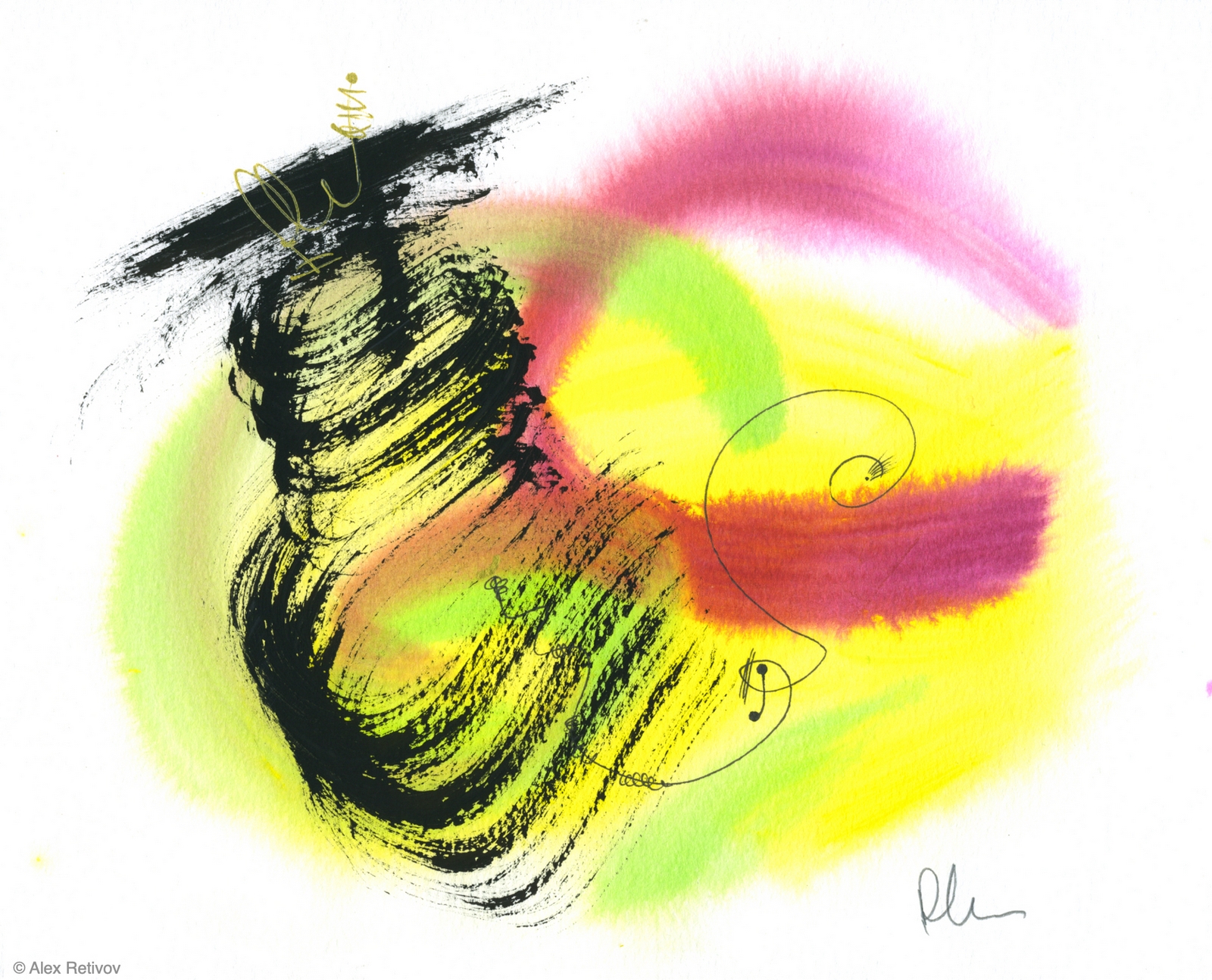 The Spin of A Lefty Serve - 8" x 10"